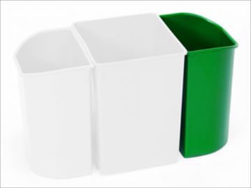 Ecosort poubelle tri sélectif entreprise 60L GRIS